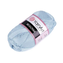 Cotton Knitting Yarn Begonia 50 g - light blue