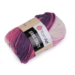 Knitting yarn Jeans Crazy 50 g, violet