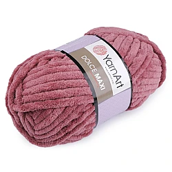 Chenille Knitting Yarn Dolce Maxi 200 g, vintage pink