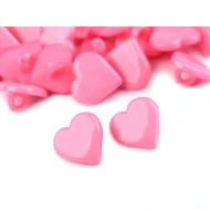 Button Heart size 24', light pink, 10 pc.
