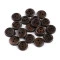 Wooden Button size 20', darkbrown, 20 pc.