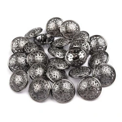 Metal Button size 28', nickel antik, 5 pc.