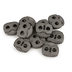 Cord Lock Stopper Toggles 20x20 mm 2-hole (package 10 pc.) - olive grey
