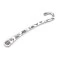 Bookmark Flowers, Butterfly 7x80 mm, platinum