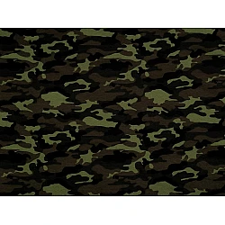 Single Knit Cotton Jersey Fabric, Green Camouflage (sold by the meter)