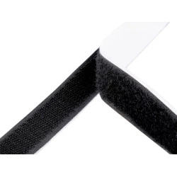 Adhesive Hook And Loop Fastener width 20 mm, black, 10 pr.