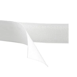 Nylon Adhesive Hook Tape, width 20 mm, White, 25 m