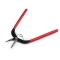 Narrow Flat Nose Pliers Steel 160 mm with return spring, dark red