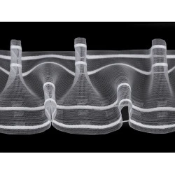Translucent Curtain Heading Smocking Pleat width 10 mm, Transparent