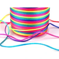 Rattail Rainbow Satin Cord Ø1 mm, 27 ml