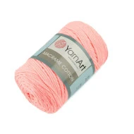 Fir de tricotat / croșetat Macrame Cotton, 250 g - roz pudrat