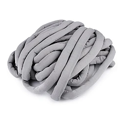 Fir tubular cu umplutură Marshmallow la metru, 250 g - gri deschis