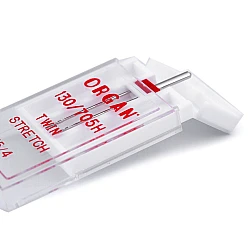 Twin stretch needle 75/4 organ - Nickel (1 Box)