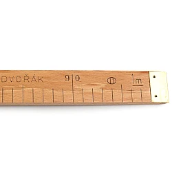 Wooden ruler with european calibre - Ivory (1 Piece)