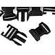 Side release buckle with strap adjuster bb, inner width 30mm - Black (5 Pairs)