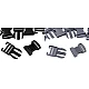 Side release buckle with strap adjuster bb, inner width 30mm - Black (5 Pairs)