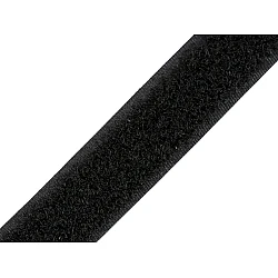 Sew-on loop / only plush tape width 20 mm - Black (25 Meters)