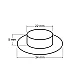 Metal grommet / eyelet, inside ø22 mm / outside ø34 mm - Black nickel (100 Pairs)