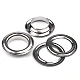 Metal grommet / eyelet, inside ø22 mm / outside ø34 mm - Black nickel (100 Pairs)