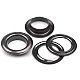 Metal grommet / eyelet, inside ø22 mm / outside ø34 mm - Black nickel (100 Pairs)