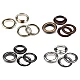 Metal grommet / eyelet, inside ø22 mm / outside ø34 mm - Black nickel (100 Pairs)