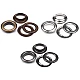 Metal grommet / eyelet, inside ø22 mm / outside ø34 mm - Black nickel (100 Pairs)