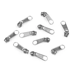 Slider for nylon zippers no 3 for pol type - Nickel (10 Pieces)