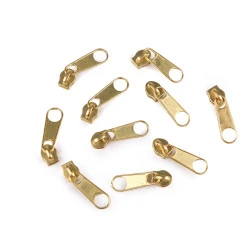 Slider for nylon zippers no 3 for pol type - Gold (10 Pieces)