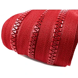 Continuous plastic zipper no 8 - White (1 Meter)