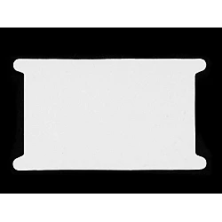 Paper tag for winding ribbons 12.5x22.5 cm, 2nd quality - White (1100 Pieces)