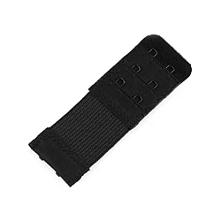 Bra extension strap width 30 mm, 2 hooks, 3 rows - Black (1 Piece)