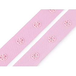 Snap tape for fastening bodysuits, width 18mm - Light pink (1 Meter)