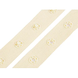 Snap tape for fastening bodysuits, width 18mm - Cream lightest (1 Meter)