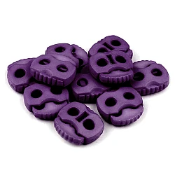 2-hole cord lock stopper toggles 20x20 mm - Violet (10 Pieces)