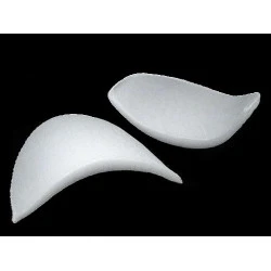 Shoulder pads thickness 10 mm embroidered edge - White (4 Pairs)