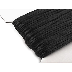 100% polyester rattail satin cord ø2mm - Black (25 Meters)