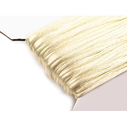 100% polyester rattail satin cord ø2mm - Creamy light (25 Meters)