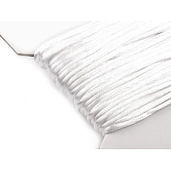 100% polyester rattail satin cord ø2mm - White (25 Meters)