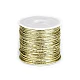 Christmas flat hollow cord with lurex width 2 mm - Gold lt. (1 Piece)