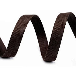 Herringbone twill tape width 10 mm - Chocolate (50 Meters)