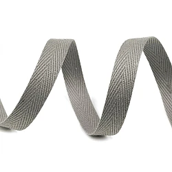 Herringbone twill tape width 12 mm - Grey (50 Meters)