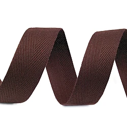 Herringbone twill tape width 20 mm - Brown (50 Meters)