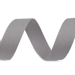 Herringbone twill tape width 20 mm - Grey (50 Meters)