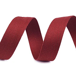 Herringbone twill tape width 20 mm - Garnet (50 Meters)