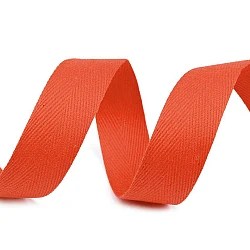 Herringbone twill tape width 20 mm - Orange (50 Meters)