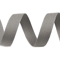 Herringbone twill tape width 16 mm - Grey (50 Meters)