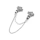 Brooch clip with rhinestones and faux pearls - Crystal (1 Piece)