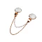 Brooch clip with rhinestones and faux pearls - Crystal (1 Piece)