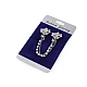 Brooch clip with rhinestones and faux pearls - Crystal (1 Piece)