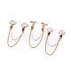Brooch clip with rhinestones and faux pearls - Crystal (1 Piece)